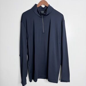 NWT Dunning Golf Men’s XXL‎ Player 2.0 Tech Quarter Zip Navy Stretch Activewear
